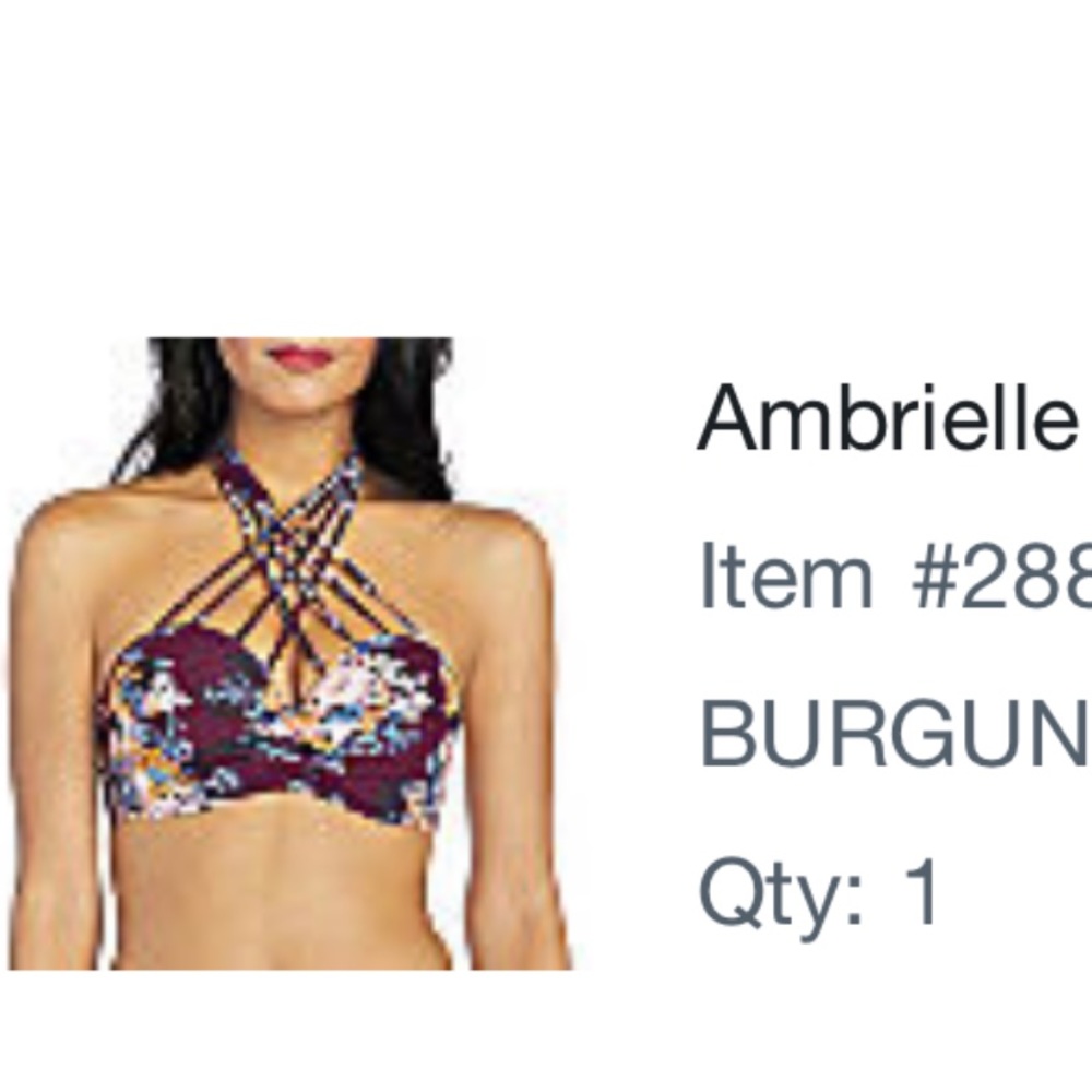 Ambrielle Bandeau Swimsuit Top
